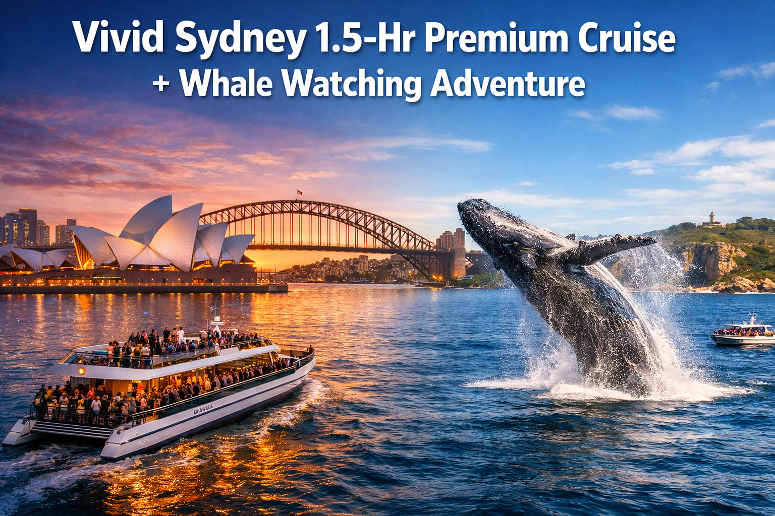 Vivid Sydney Cruise and Whale Watching Adventure