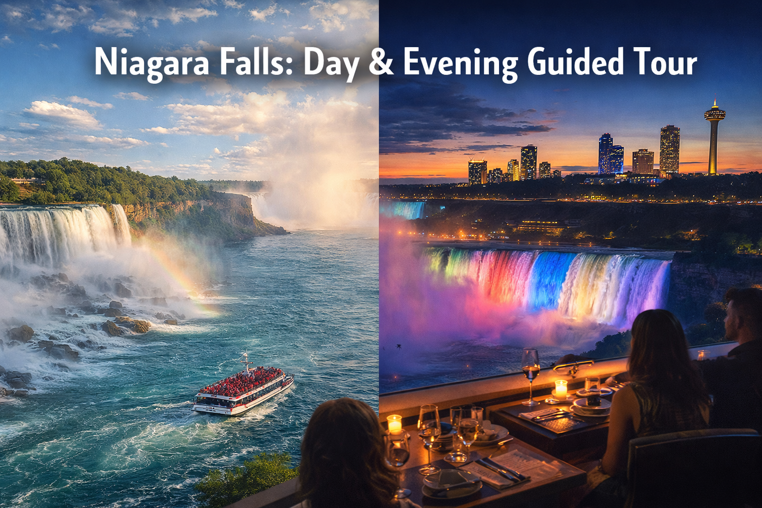 Niagara Falls Day & Evening Guided Tour