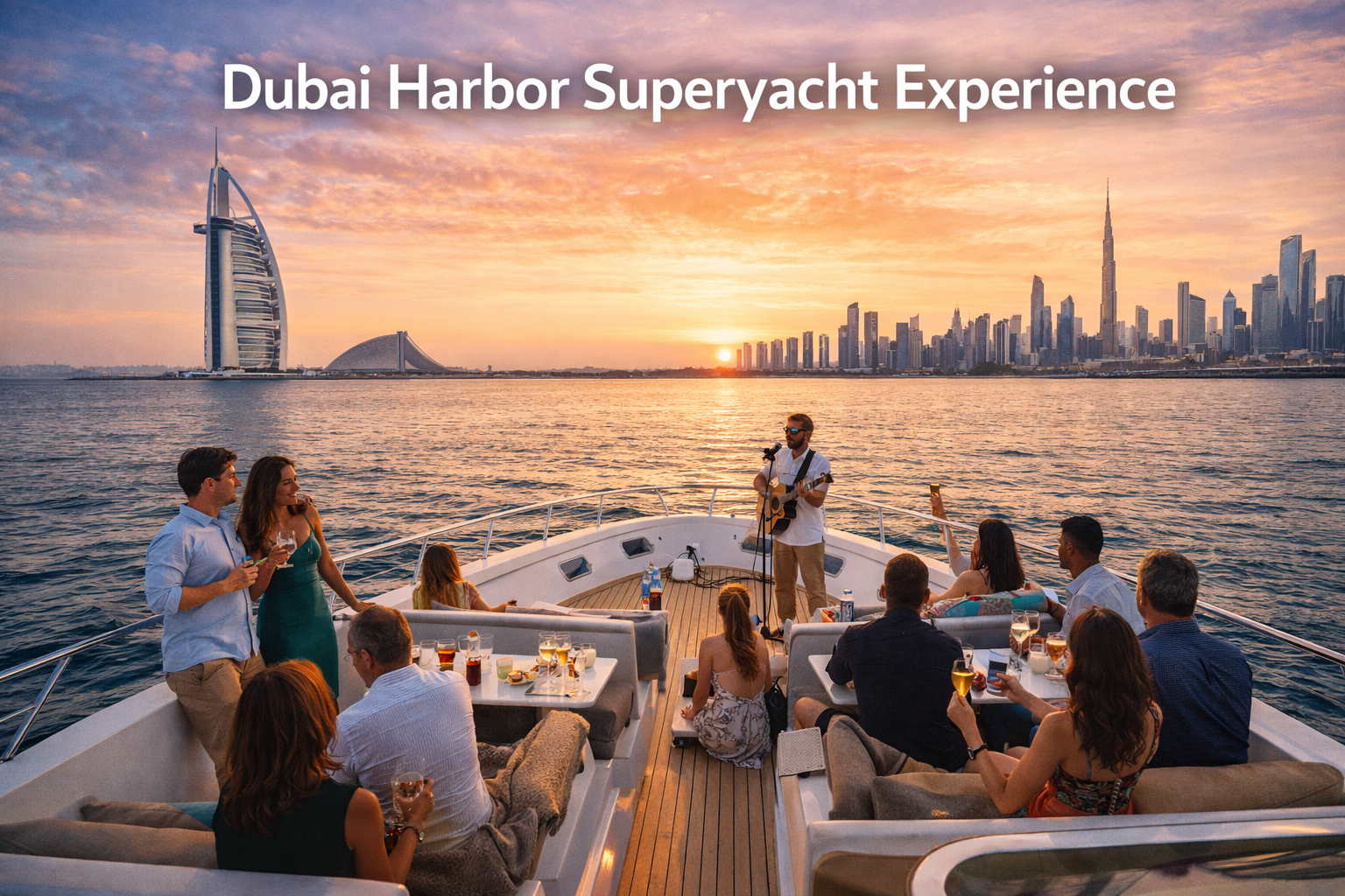 Dubai Harbor Superyacht Experience: Live Music & Drinks