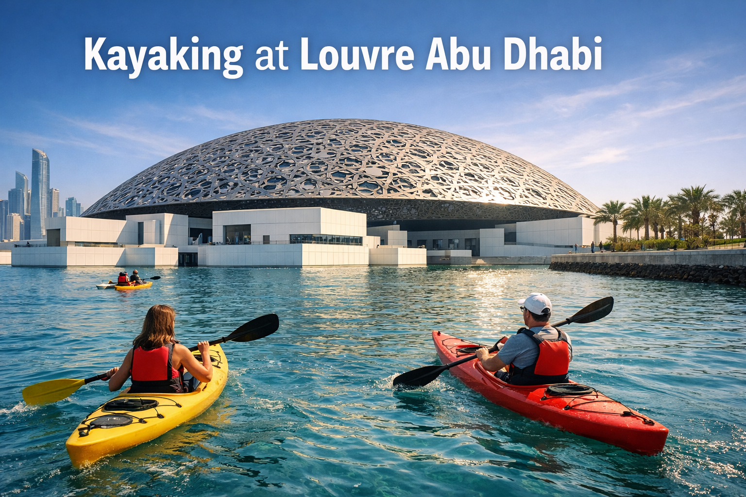 Kayaking in the Louvre Abu Dhabi