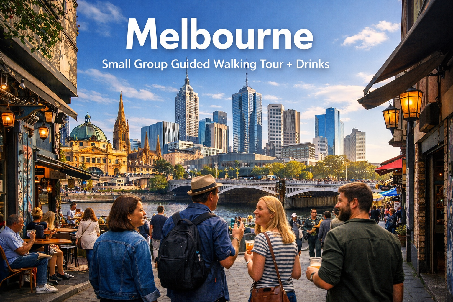 Melbourne Small Group Walking Tour with Drinks
