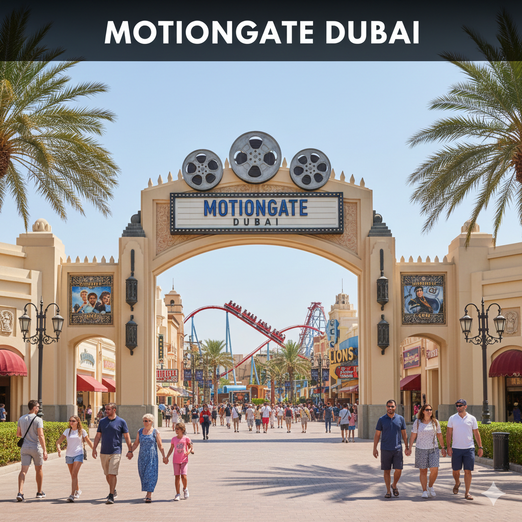Motiongate Dubai 1-Day Pass with thrilling Hollywood-themed rides, family attractions, and live shows in Dubai theme park