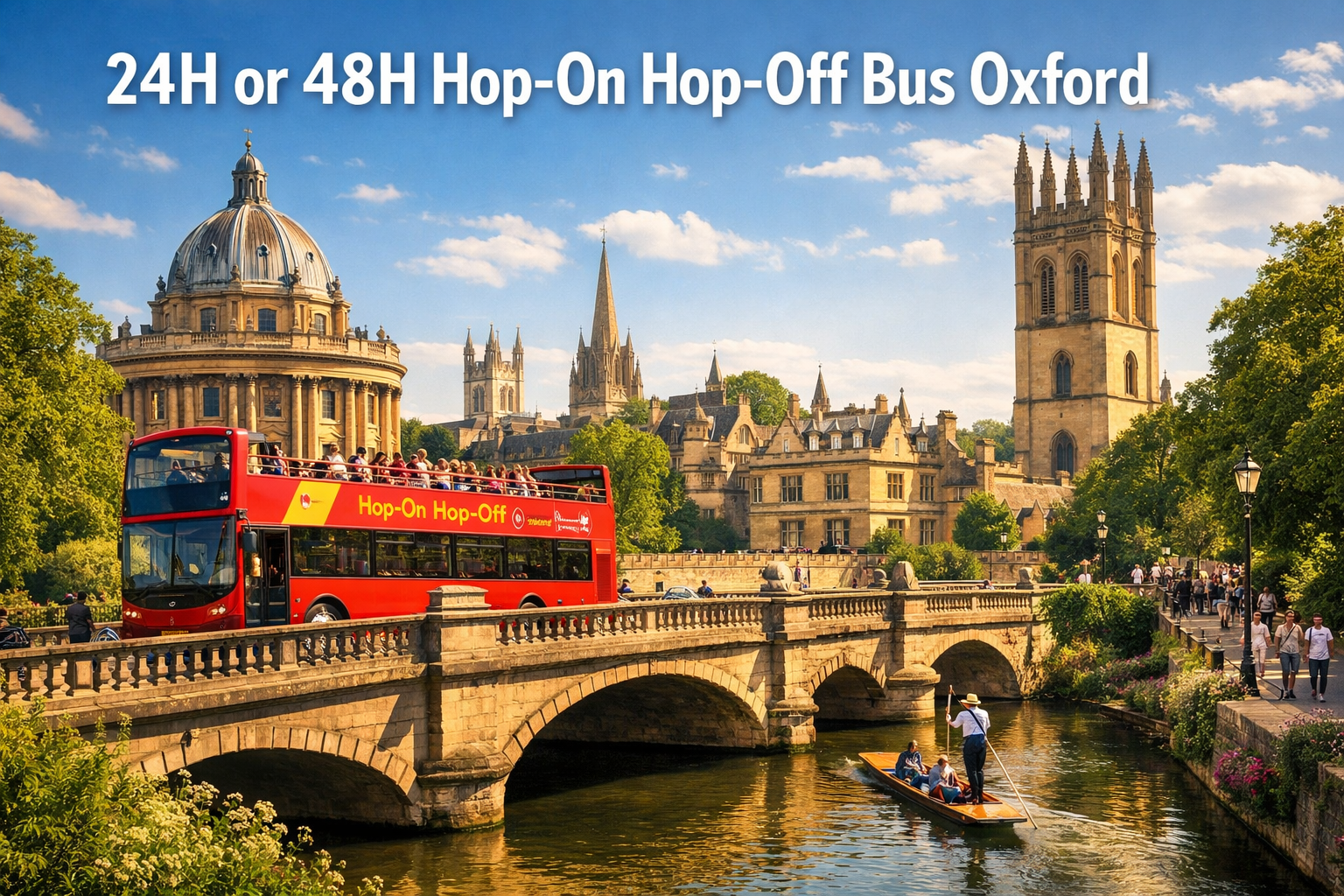 Oxford Hop On Hop Off Bus Tour 24H or 48H