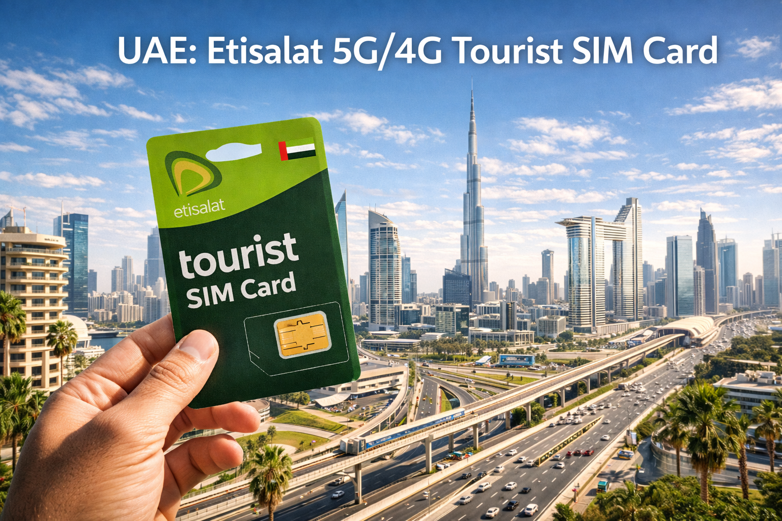 UAE Etisalat Tourist SIM Card 5G 4G Data and Calls