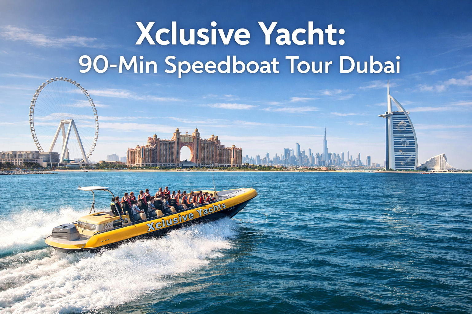 Xclusive Yacht 90 Min Speedboat Tour Dubai